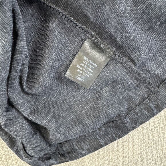 Black Lace Long Sleeve Top Mesh Layering Grunge Y2K Fairy Goth Simply Vera Small - Picture 5 of 5